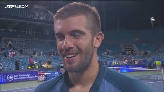 Coric delighted with Nadal victory, first big win since return from shoulder surgery at #CincyTennis