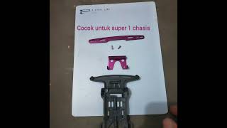 alumunium front support chasis aoshima purple colour #aoshima #alumunium #superone #tamiya #mini4wd