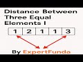 Leetcode 3740. Minimum Distance Between Three Equal Elements I