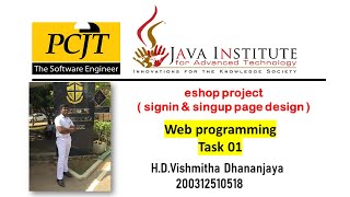 Task 01 | eShop Project | Web Programming 01 | Java Institute