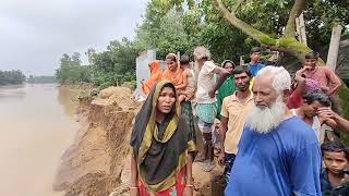 নালিতাবাড়ী ফুলপুর গ্রামে বানবাসী অসহায় মানুষগুলোর আর্তনাদ