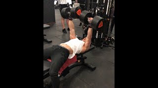 50kg dumbbell chest press at 64kg bodyweight