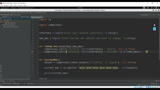Changeing MAC Address with Python