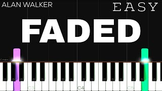 Alan Walker - Faded | EASY Piano Tutorial
