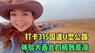 女司机带着四猫一狗自驾大西北，打卡315国道U型公路，体验极致的荒凉【KO的旅行日记】