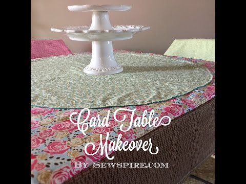 How to Sew a Table Cloth to Fit A Card Table by Sewspire Sewing How to Sew a Table Cloth to Fit A Card Table by Sewspire Sewing