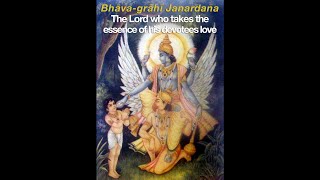 Bhava-grahi Janardana; The Lord Who Takes the Essence of His Devotees Love