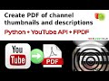 How To Use PyPDF To Make A (YouTube) image and text PDF | Python