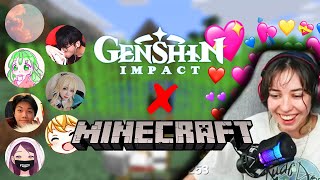 When Genshin streamers play Minecraft together