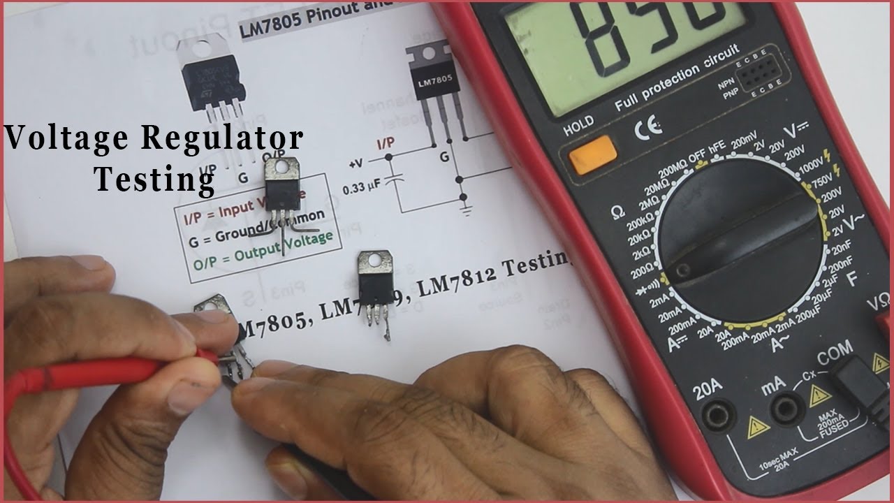 How To Voltage Regulator Testing Digital Multimeter | 7812 Voltage ...