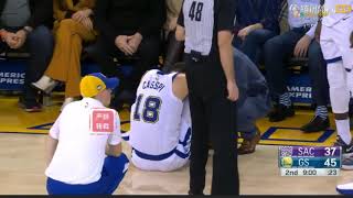 Omri Casspi Scary Ankle Injury！（So Painful）