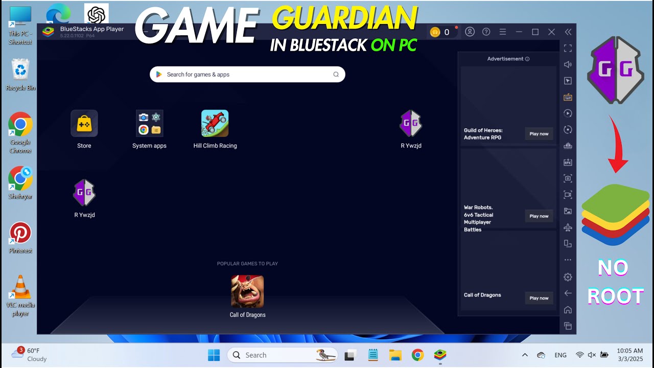 How To Install Use Game Guardian In Bluestack In Pc No Root Itz