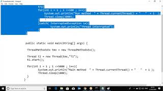 Week 10 - Session 6(Thread Class methods)