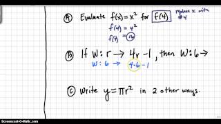 AA 1-3 Function Notation