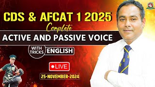 CDS & AFCAT 1 Exam 2025 I Active & Passive Voice with tricks 