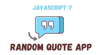 Random Quote using JavaScript for Beginners | JavaScript Projects Tutorials | JavaScript Basics