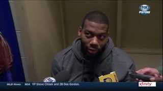 Greg Monroe goes silent when asked what's different about the improved Pistons