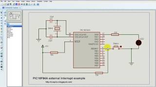 PIC16F84A RB0 INT external interrupt example CCS PIC C