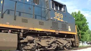 Hybrid K5HLA! CSX 969 w/ Rare Horn Leads Intermodal Q155 on 5/31/19