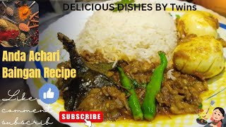 Anda Baingan Recipe | how to make eggplant with eggs | Easy \u0026 Tasty Recipe@DeliciousDishesByTwins