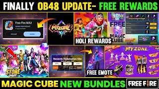 Ob48 Update🔥 Holi Free Rewards + New Magic Cube Bundles 🥳| Free Fire New Event | Ff New Event Today