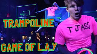 SKY ZONE GAME OF L.A.Y!! TRAMPOLINE BASKETBALL!