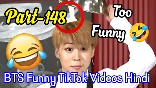 BTS Funny Moments In Hindi Dubbing 😂 // BTS Funny TikTok Videos In Hindi 😅🤣 (Party-148)