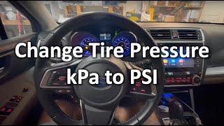 How To Change Tire Pressure From KPA To PSI On Subaru | The DIY Guide | Ep 264