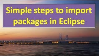 import java packages in Eclipse,#64