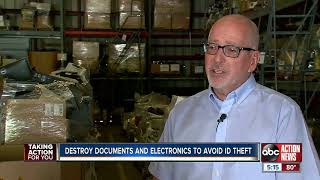 Destroy documents and electronics to avoid ID theft