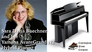 Sara Davis Buechner and her Yamaha AvantGrand N2 Hybrid Piano