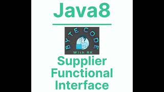 Java8::Supplier Interface #youtube #youtubevideo #trending #viral #java #java8 #functionalinterfaces