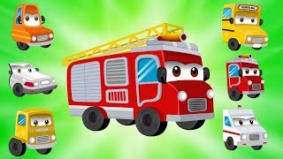 Wrong Head Police Cars and Truck for Kids #w Street Vehicles for Children - Fire Truck Song