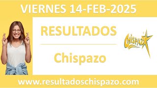 Resultado del sorteo Chispazo del viernes 14 de febrero de 2025