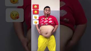 【TikTok100万再生】120Kgデブのお腹で表情ダンスver4