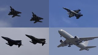 ２０１８  静浜基地航空祭　F-15、KC-767、RF-4、T-4、F-2  航過飛行