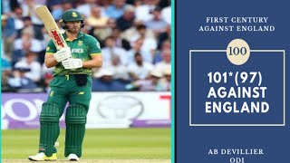 ab de villiers 101 vs england | ab devillier hundred against England🏴󠁧󠁢󠁥󠁮󠁧󠁿 in 5th ODI