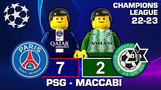 PSG vs Maccabi Haifa 7-2 • Champions League • Messi Mbappé Neymar Goals & Hіghlіghts Lego Football