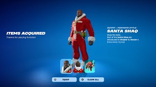 How To Get Santa Shaq Skin NOW FREE In Fortnite! (Unlock LEGO Santa Shaq Style)