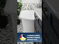 carrara nero marble pebble mosaic tile