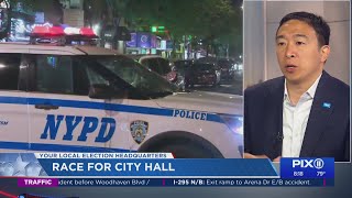 NYC mayoral candidate Andrew Yang talks polling ranks, crime, policing