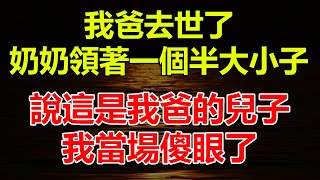 我爸去世了，奶奶領著一個半大小子，說這是我爸的兒子，我當場傻眼了