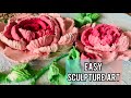 Sculpture Flower Art With palette Knife | Simple sculpture paste Flower