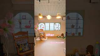 【入居直後➡DIY後】BeforeAfter✨#DIY#内窓DIY#クッションフロアDIY#ふしぎの国のアリス#BeforeAfter#カラフルインテリア