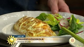 Fredriks krämiga påsk-omelette - Nyhetsmorgon (TV4)