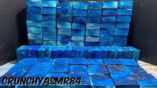 100 Blue Soft Chalk Block Crush | 100K Instagram Celebration | ASMR | Oddly Satisfying | Sleep Aid