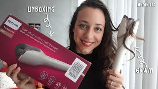 UNBOXING + GRWM | Proviamo l'Arricciacapelli Automatico di Philips ✨ ASMR ITA