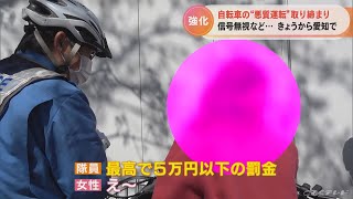 「死んでもいいけど」開き直る人たち…信号無視など自転車の“悪質運転”に赤切符　出頭や書類送検…罰金などの刑事処分対象に　愛知県警が20日から取り締まり強化