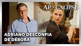 NOVELA APOCALIPSE: Adriano desconfia de Débora e questiona saída misteriosa