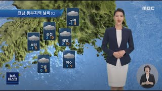 [AI날씨] 01/24 여수MBC AI 기상캐스터 유승민 / 광주전남 날씨정보 (AI 일기예보)